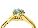 Yellow gold Fancy Green Marquise Cut Diamond Solitaire Engagement Ring with Classic Band and Four-Prong Setting_40