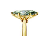 Yellow gold Fancy Green Marquise Cut Diamond Solitaire Engagement Ring with Classic Band and Four-Prong Setting_41