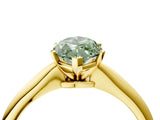 Yellow gold Fancy Green Marquise Cut Diamond Solitaire Engagement Ring with Classic Band and Four-Prong Setting_91