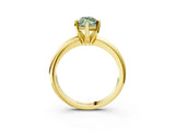 Yellow gold Fancy Green Marquise Cut Diamond Solitaire Engagement Ring with Round Band and Four-Prong Setting_198