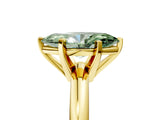 Yellow gold Fancy Green Marquise Cut Diamond Solitaire Engagement Ring with Round Band and Four-Prong Setting_200