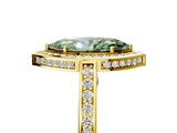 Yellow gold Fancy Green Marquise  Cut Halo Pave Split Shank Prong Setting Ring_37