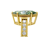 Yellow gold Fancy Green Marquise  Cut Milgrain Channel Set Engagement Ring with Solitaire Prong Setting_72