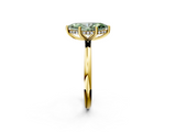 Yellow gold Fancy Green Marquise  Cut Solitaire Engagement Ring with Four-Prong Setting and Classic Band_22