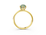 Yellow gold Fancy Green Marquise  Cut Solitaire Engagement Ring with Four-Prong Setting and Classic Band_23