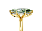Yellow gold Fancy Green Marquise  Cut Solitaire Engagement Ring with Four-Prong Setting and Classic Band_25