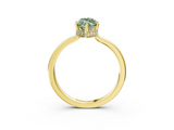 Yellow gold Fancy Green Marquise  Cut Solitaire Engagement Ring with Four-Prong Setting on a Classic Band_22