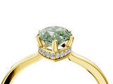 Yellow gold Fancy Green Marquise  Cut Solitaire Engagement Ring with Four-Prong Setting on a Classic Band_23