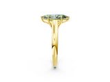 Yellow gold Fancy Green Marquise Cut Solitaire Engagement Ring with Tapered Band and Four-Prong Setting_5