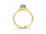 Yellow gold Fancy Green Marquise Cut Solitaire Engagement Ring with Tapered Band and Four-Prong Setting_6
