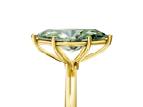 Yellow gold Fancy Green Marquise  Cut Solitaire Engagement Ring with Thin Band and Four-Prong Setting_8