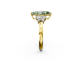 Yellow gold Fancy Green Marquise  Cut Solitaire Floral Diamond Ring with Four-Prong Setting_55