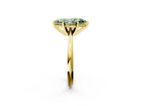 Yellow gold Fancy Green Marquise  Cut Solitaire Ring with Four-Prong Setting on a Classic Band_47