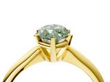 Yellow gold Fancy Green Marquise  Cut Solitaire Ring with Four-Prong Setting on a Classic Band_49