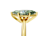 Yellow gold Fancy Green Marquise  Cut Solitaire Ring with Four-Prong Setting on a Classic Band_50