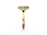 Yellow gold Fancy Green Marquise  Cut Solitaire Ring with Thin Band and Four-Prong Setting_18