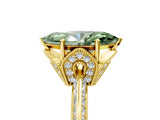 Yellow gold Fancy Green Marquise Cut Solitaire Split Shank Pave Diamond Engagement Ring with Four-Prong Setting_29
