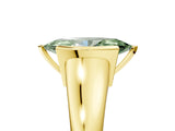 Yellow gold Fancy Green Marquise Cut Solitaire Tension Set Diamond Ring with Split Shank Band_5