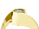 Yellow gold Fancy Green Marquise Cut Solitaire Tension-Set Diamond Split Shank Ring_4
