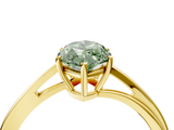 Yellow gold Fancy Green Marquise  Cut Solitaire Twist Band Ring with Four-Prong Setting_27