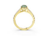 Yellow gold Fancy Green Marquise  Cut Split Shank Pave Diamond Engagement Ring with Four-Prong Setting_44
