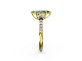Yellow gold Fancy Green Marquise  Diamond Three-Stone Pave Band with Four-Prong Setting_21