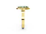 Yellow gold Fancy Green Marquise  Halo Pave Split Shank Prong Setting Ring_29