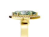 Yellow gold Fancy Green Marquise  Halo Pave Split Shank Prong Setting Ring_32
