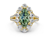 Yellow gold Fancy Green Marquise  Halo Split Shank Diamond Engagement Ring with Pave Band and Four-Prong Setting_54