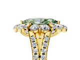 Yellow gold Fancy Green Marquise  Halo Split Shank Diamond Engagement Ring with Pave Band and Four-Prong Setting_59