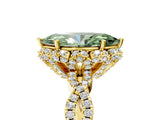 Yellow gold Fancy Green Marquise  Halo Twist Band Solitaire Ring with Six-Prong Setting_37