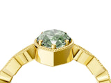 Yellow gold Fancy Green Marquise  Milgrain Marquise Diamond Twist Band Ring_65