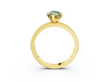 Yellow gold Fancy Green Marquise  Milgrain Pave Diamond Engagement Ring with Four-Prong Setting_133