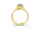 Yellow gold Fancy Green Marquise  Solitaire Bezel-Set Diamond Ring with Channel-Set Band_39