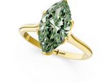 Yellow gold Fancy Green Marquise  Solitaire Cathedral Diamond Ring with Six-Prong Setting_18