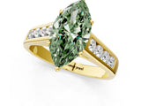 Yellow gold Fancy Green Marquise  Solitaire Channel-Set Diamond Engagement Ring with Four-Prong Setting_50