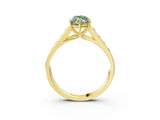 Yellow gold Fancy Green Marquise  Solitaire Channel-Set Diamond Engagement Ring with Four-Prong Setting_52