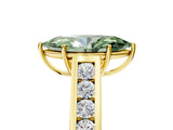 Yellow gold Fancy Green Marquise  Solitaire Channel-Set Diamond Engagement Ring with Four-Prong Setting_54