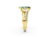 Yellow gold Fancy Green Marquise  Solitaire Channel-Set Split Shank Ring with Tension Prong Setting_5