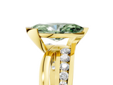 Yellow gold Fancy Green Marquise  Solitaire Channel-Set Split Shank Ring with Tension Prong Setting_8