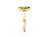 Yellow gold Fancy Green Marquise  Solitaire Diamond Engagement Ring with Four-Prong Setting on a Classic Band_5