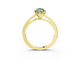Yellow gold Fancy Green Marquise  Solitaire Diamond Engagement Ring with Four-Prong Setting on a Classic Band_6