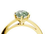 Yellow gold Fancy Green Marquise  Solitaire Diamond Engagement Ring with Four-Prong Setting on a Classic Band_7