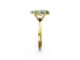 Yellow gold Fancy Green Marquise  Solitaire Diamond Ring with 4-Prong Setting on a Classic Band_5