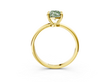 Yellow gold Fancy Green Marquise  Solitaire Diamond Ring with 4-Prong Setting on a Classic Band_6