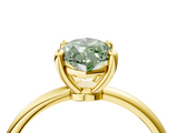 Yellow gold Fancy Green Marquise  Solitaire Diamond Ring with 4-Prong Setting on a Classic Band_7