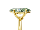 Yellow gold Fancy Green Marquise  Solitaire Diamond Ring with 4-Prong Setting on a Classic Band_8