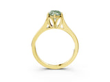 Yellow gold Fancy Green Marquise  Solitaire Diamond Ring with Cathedral Band and Four-Prong Setting_69
