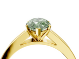 Yellow gold Fancy Green Marquise  Solitaire Diamond Ring with Channel-Set Band and Four-Prong Setting_7