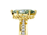 Yellow gold Fancy Green Marquise  Solitaire Diamond Ring with Channel Set Band and Six-Prong Setting_53